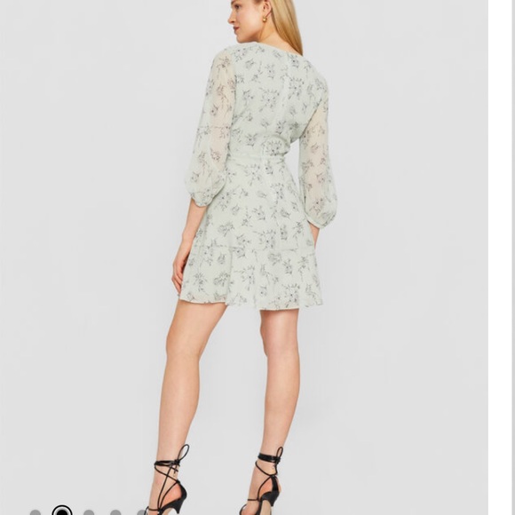 CLUB MONACO Pitched Sleeve Floral Mini Dress Size 12 - Picture 3 of 14